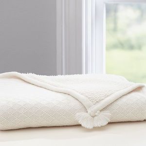 NWT Pottery Barn Kids Luxe Sherpa ivory blanket